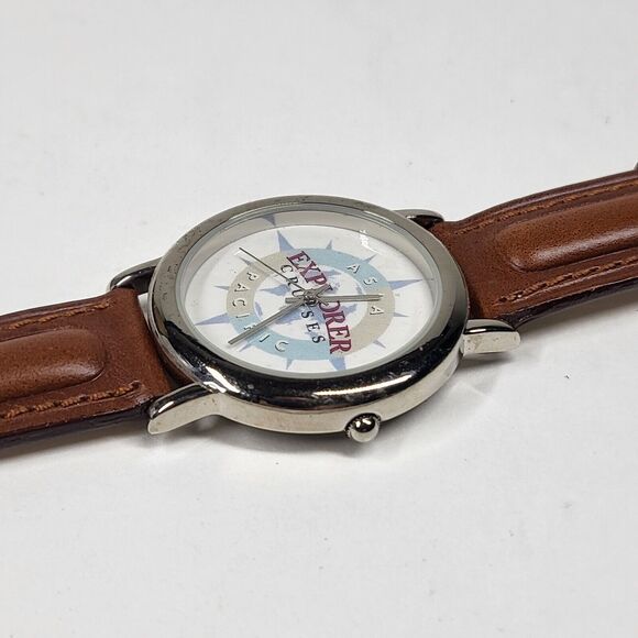 Explorer Cruises Holland America Line 1998-1999 Watch Leather Band Wristwatch - Picture 7 of 13